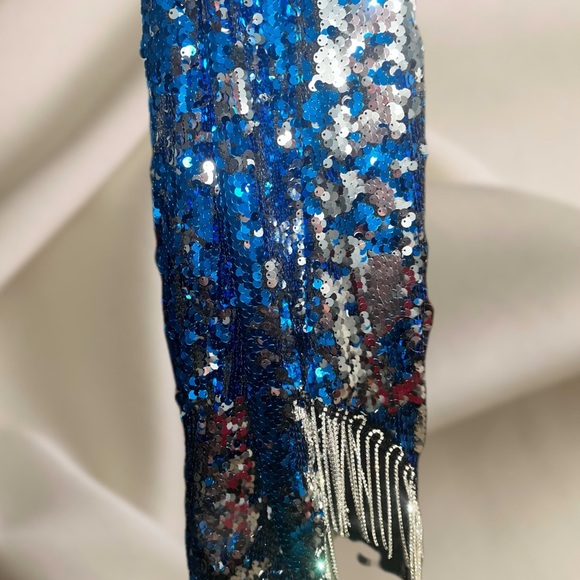 Dolls Kill Sparkly Rhinestone Fringe Hem Dress - Picture 2 of 2